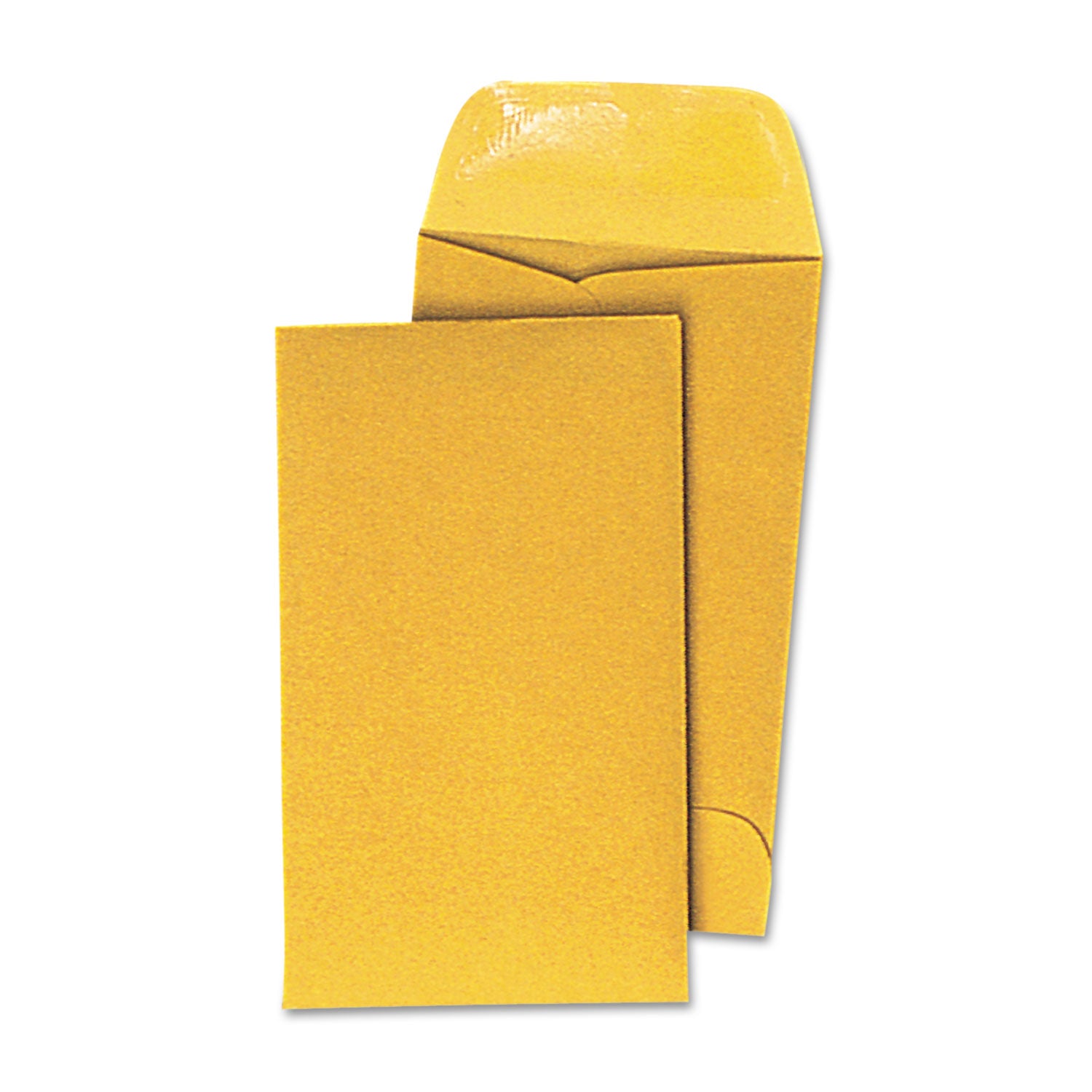 Kraft Coin Envelope, #7, Round Flap, Gummed Closure, 3.5 x 6.5, Light Brown Kraft, 500/Box - 