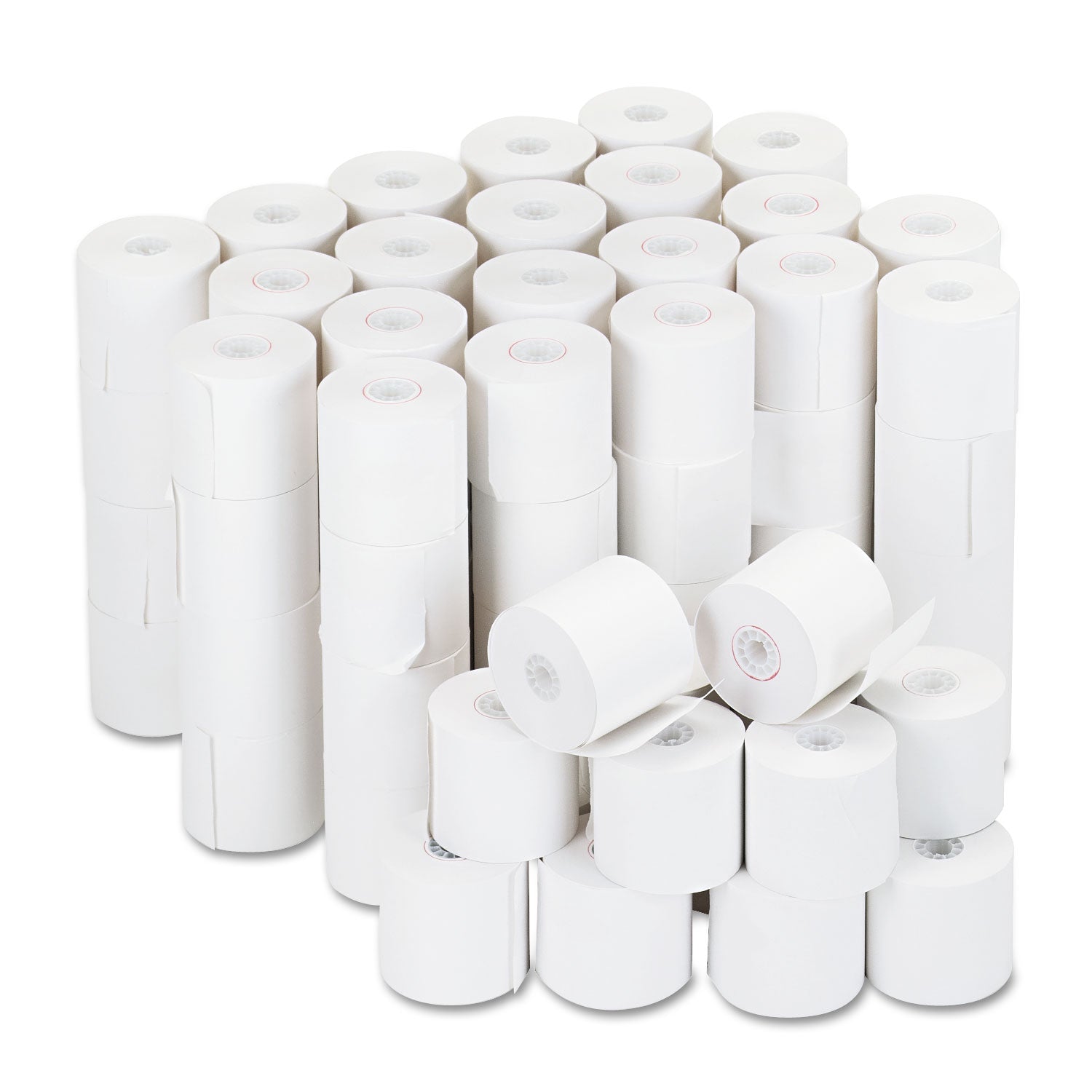 Impact and Inkjet Print Bond Paper Rolls, 0.5" Core, 2.25" x 126 ft, White, 100/Carton - 