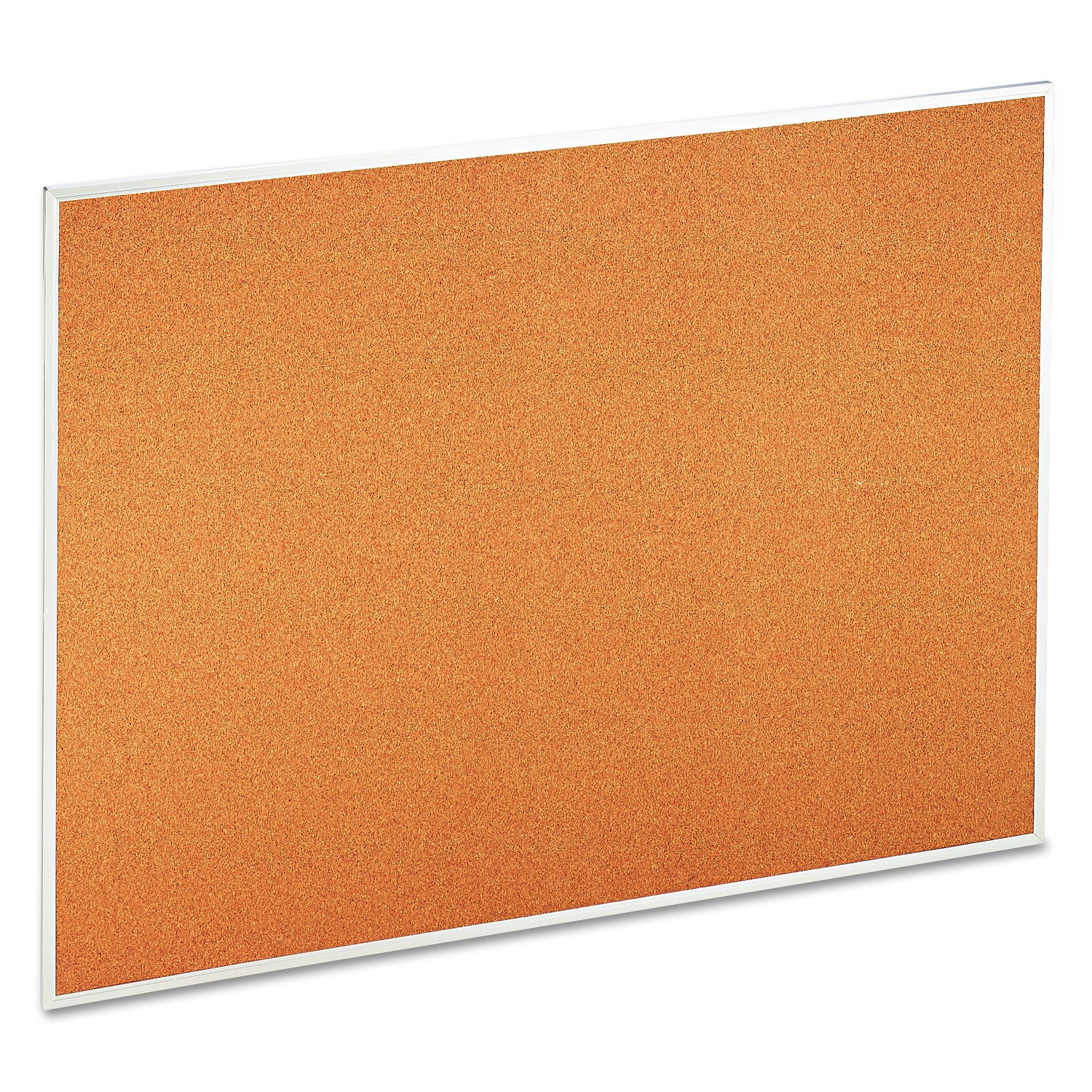 Cork Bulletin Board, 48 x 36, Tan Surface, Aluminum Frame - 