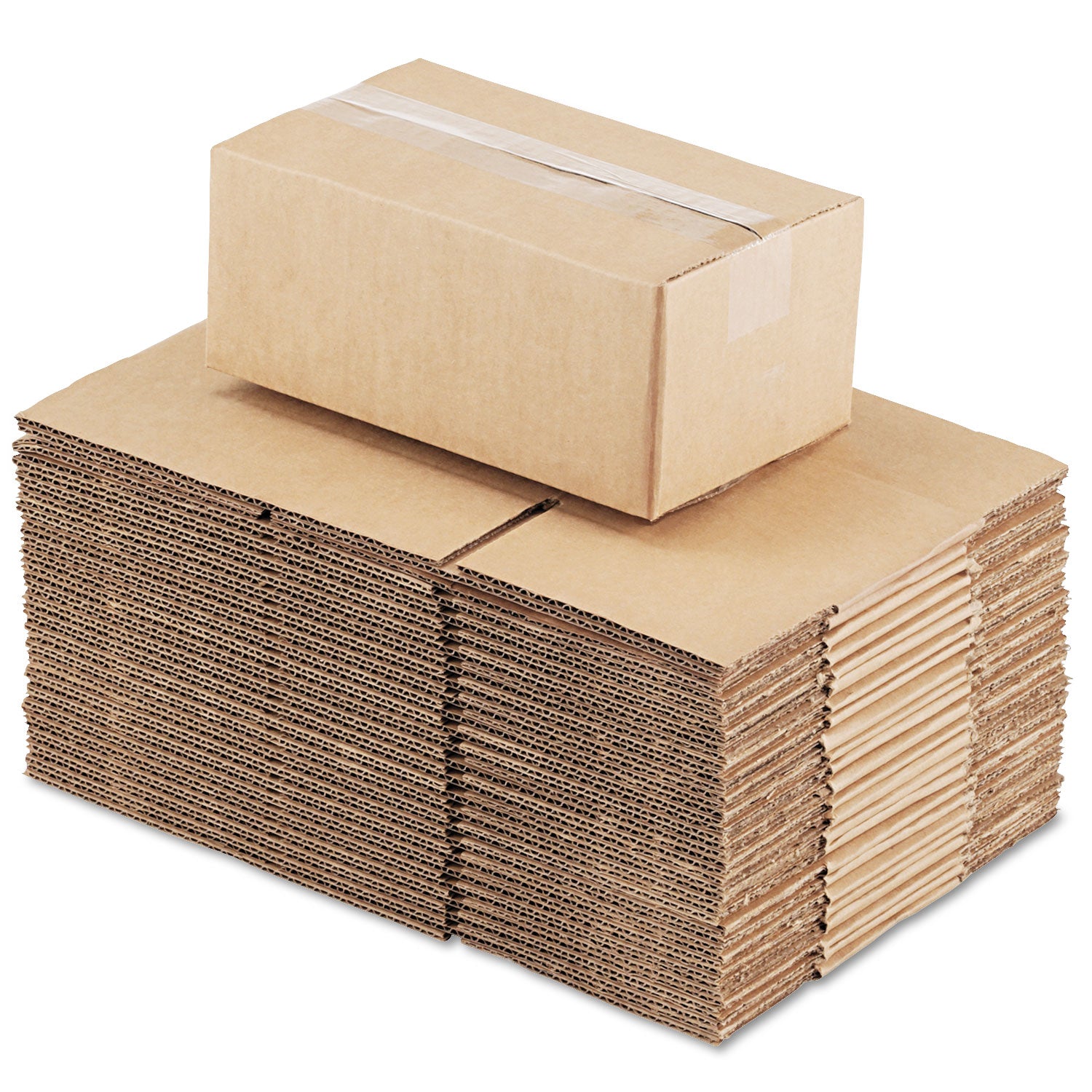 fixed-depth-corrugated-shipping-boxes-regular-slotted-container-rsc-6-x-10-x-4-brown-kraft-25-bundle_unv1064 - 2