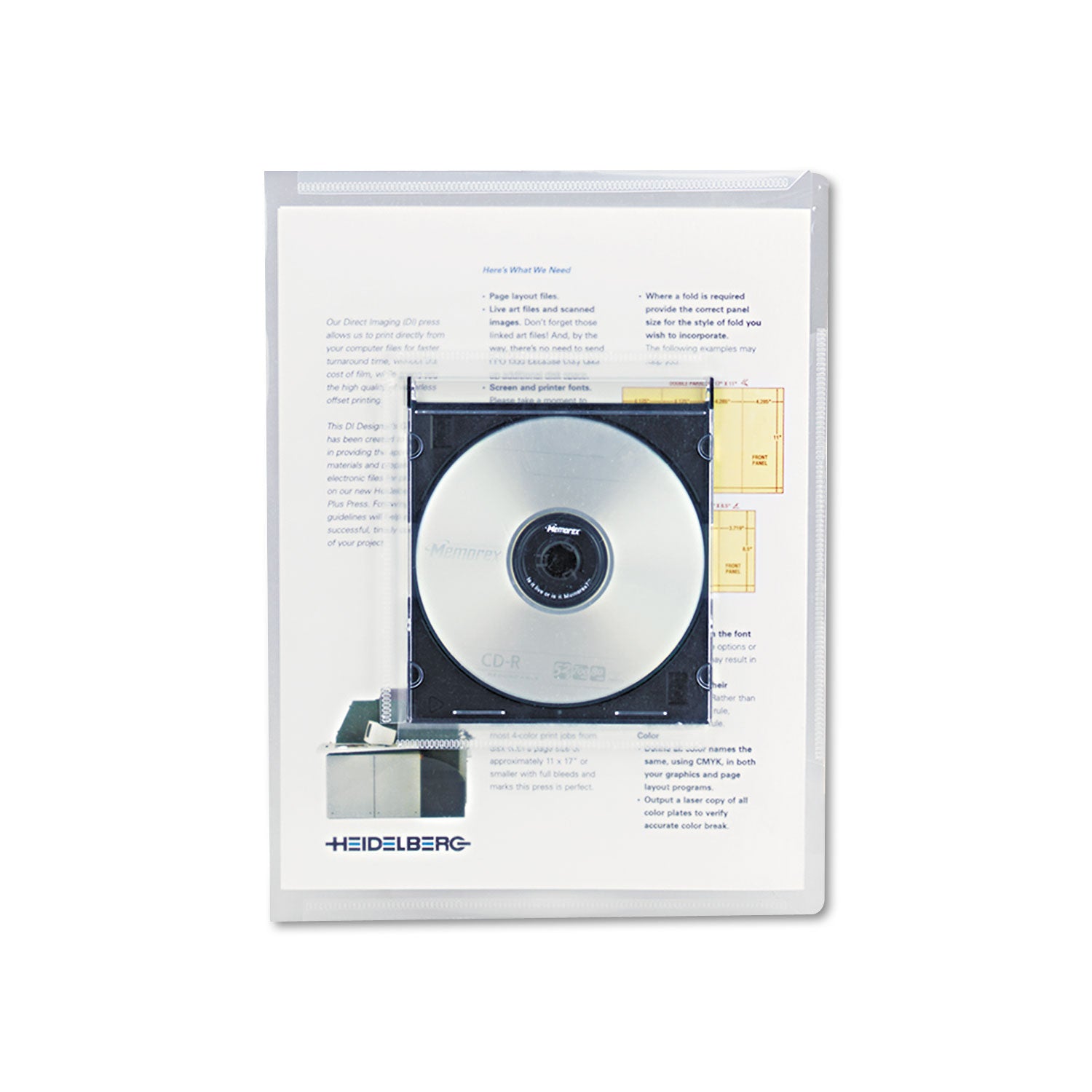 Transparent Deluxe Locking Project Files with CD-ROM Holder, Letter Size, Clear, 25/Pack - 