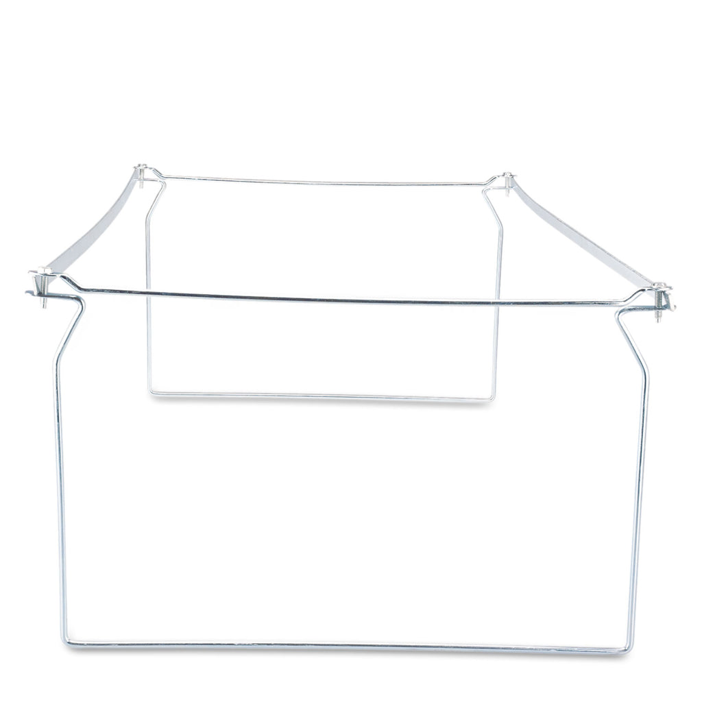 Screw-Together Hanging Folder Frame, Legal Size, 23" to 26.77" Long, Silver, 6/Box - 