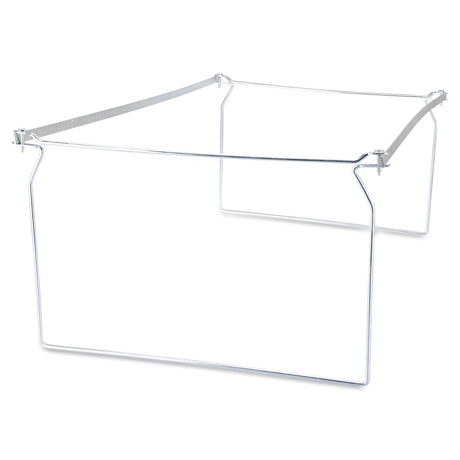 Screw-Together Hanging Folder Frame, Legal Size, 23" to 26.77" Long, Silver, 6/Box - 