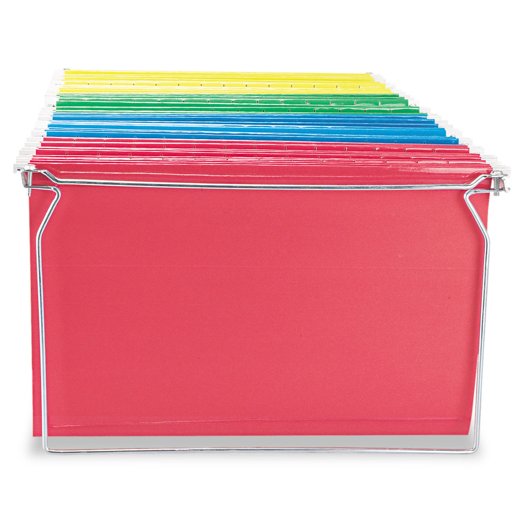 Screw-Together Hanging Folder Frame, Legal Size, 23" to 26.77" Long, Silver, 6/Box - 