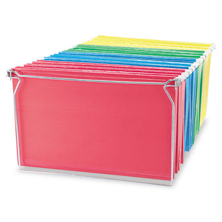 Screw-Together Hanging Folder Frame, Legal Size, 23" to 26.77" Long, Silver, 6/Box - 
