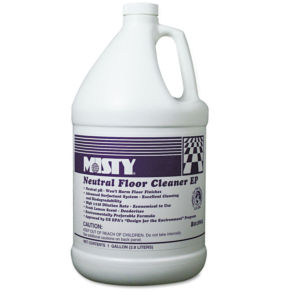 Neutral Floor Cleaner EP, Lemon, 1 gal Bottle, 4/Carton