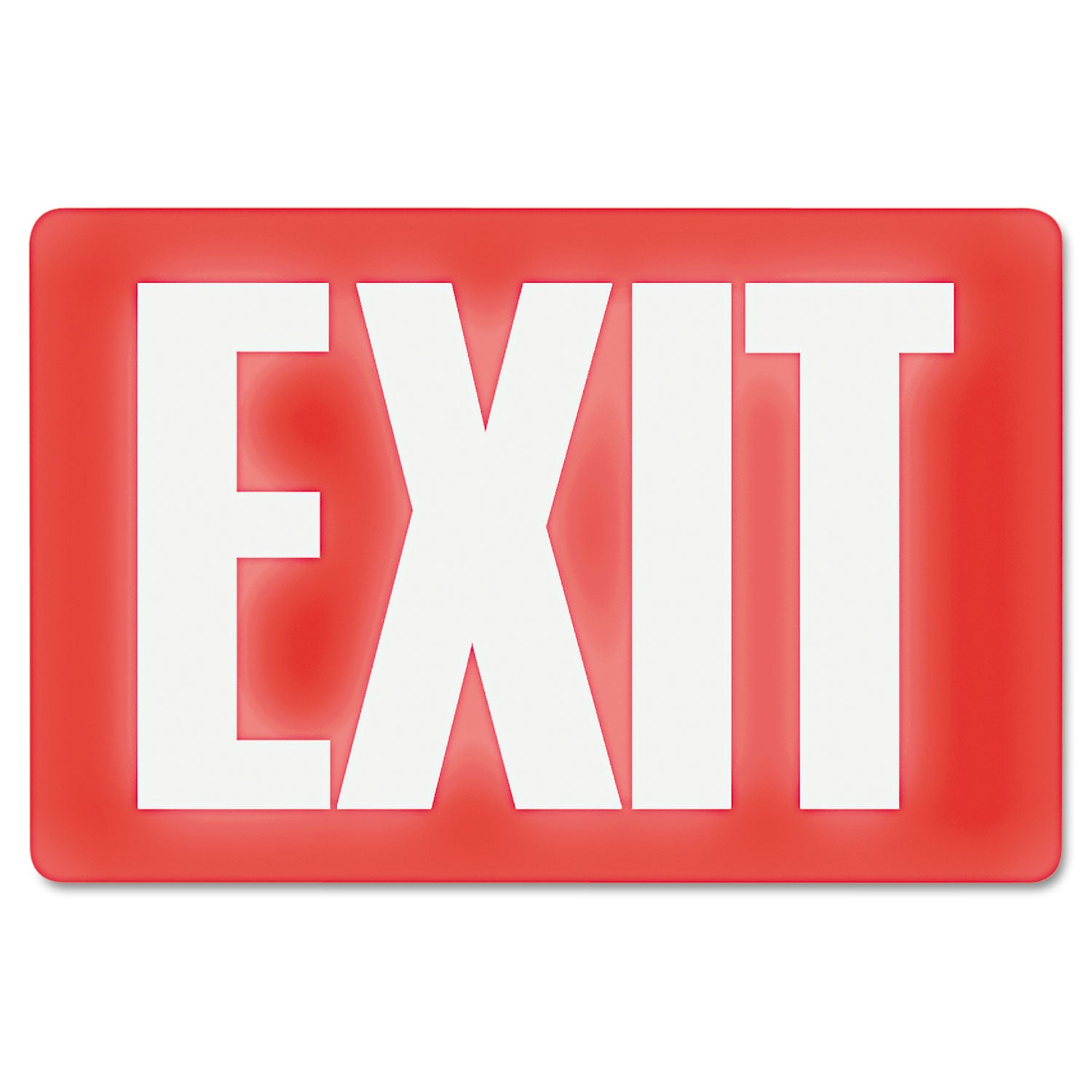 Glow In The Dark Sign, 8 x 12, Red Glow, Exit - 