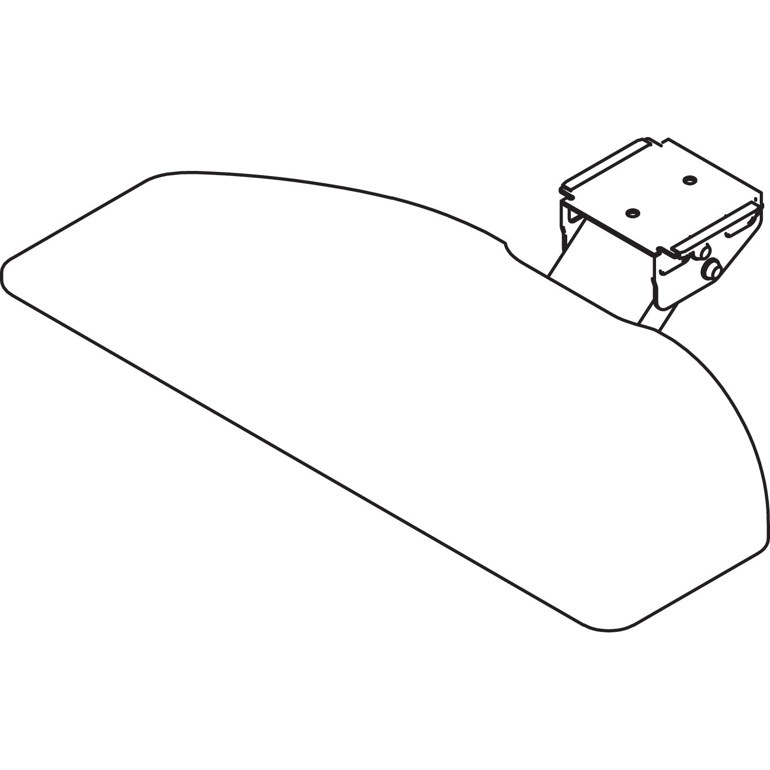 Bush - Articulating Keyboard, 24-1/2w x 19-1/2d x 3-1/2h,Galaxy Finish, Sold as 1 EA - 6