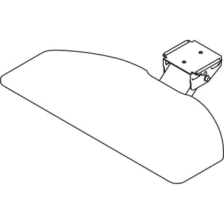 Bush - Articulating Keyboard, 24-1/2w x 19-1/2d x 3-1/2h,Galaxy Finish, Sold as 1 EA - 6
