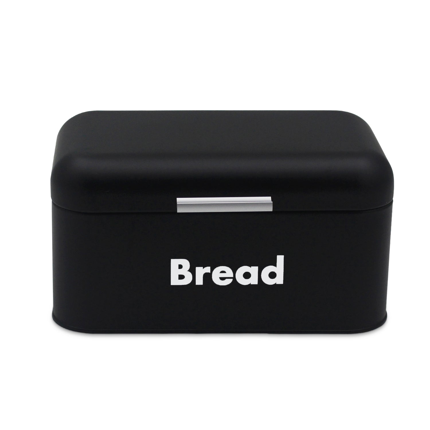 Black Metal Bread Box with Lid, 11.8"