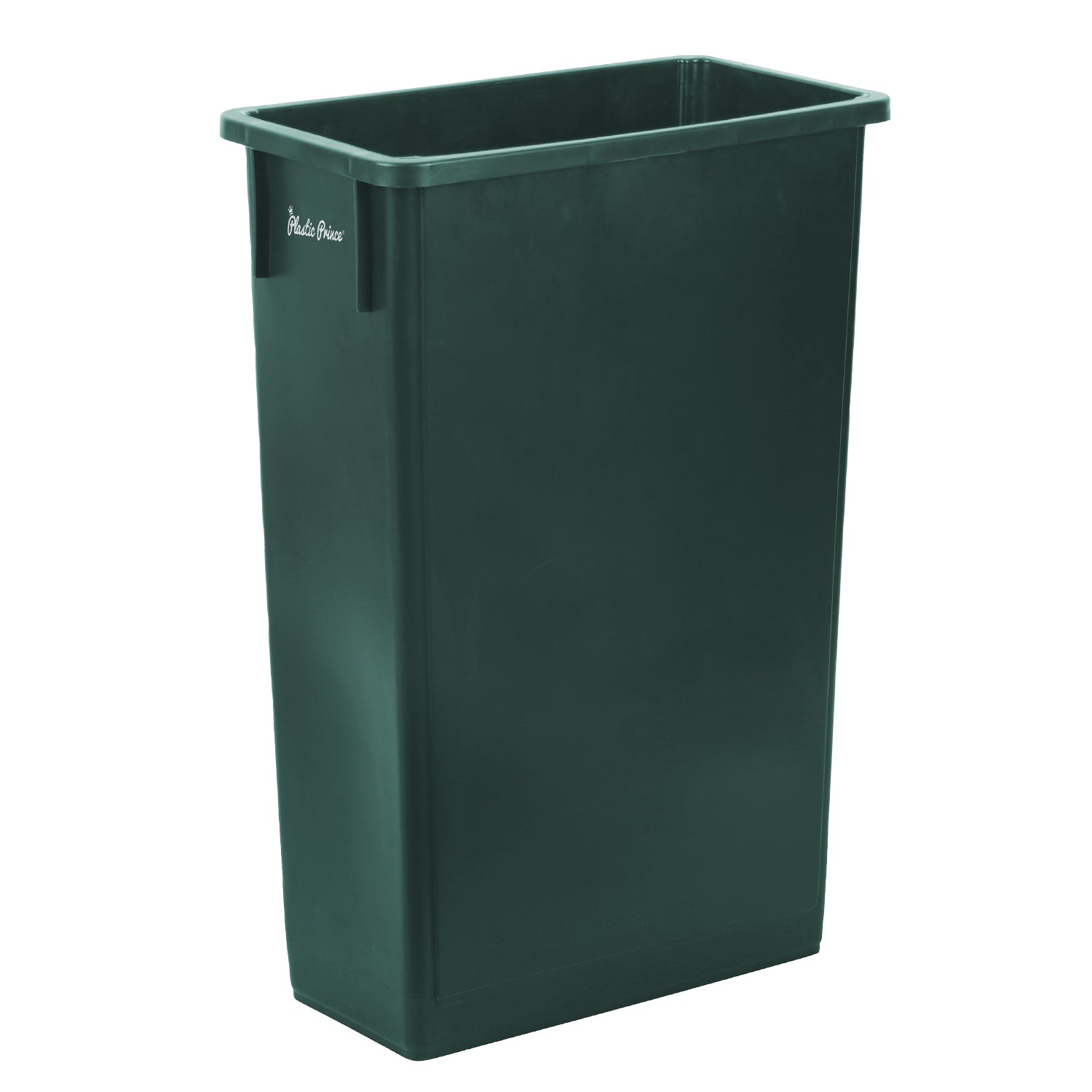 23 Gal Green Slim Rectangular Trash Can