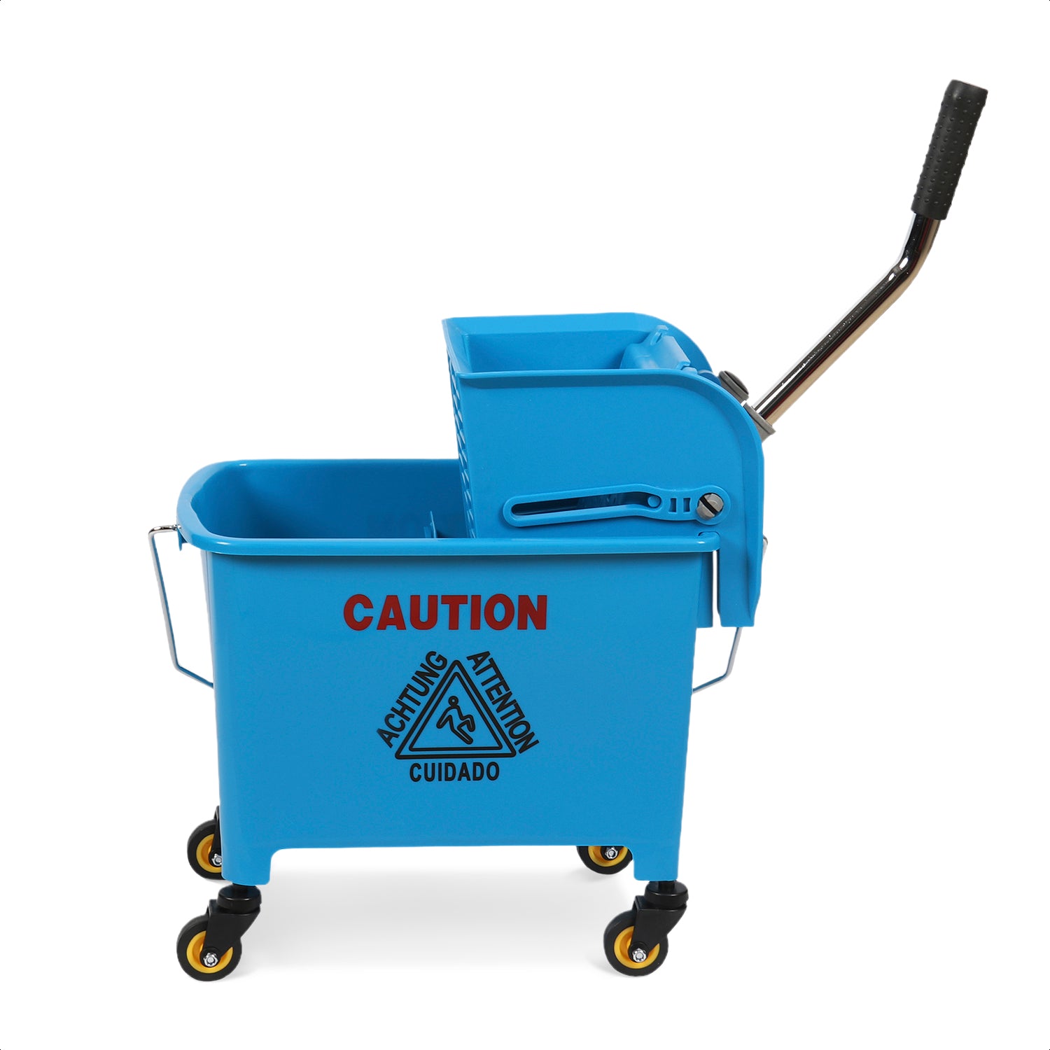 20-QT Upward Press Mop Bucket and Wringer, Blue