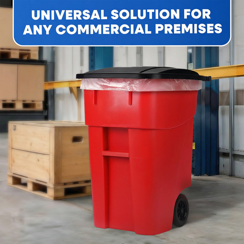 50 Gallon Rollout Container, Red