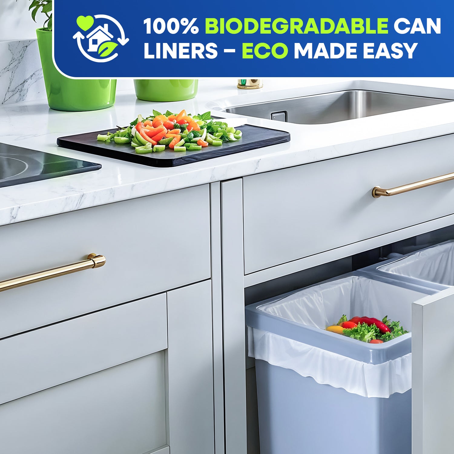 22" x 29", 13 Gallon, 0.65 Mic, Clear Compostable Can Liner, 10 Rolls of 25/Roll, 250/Case