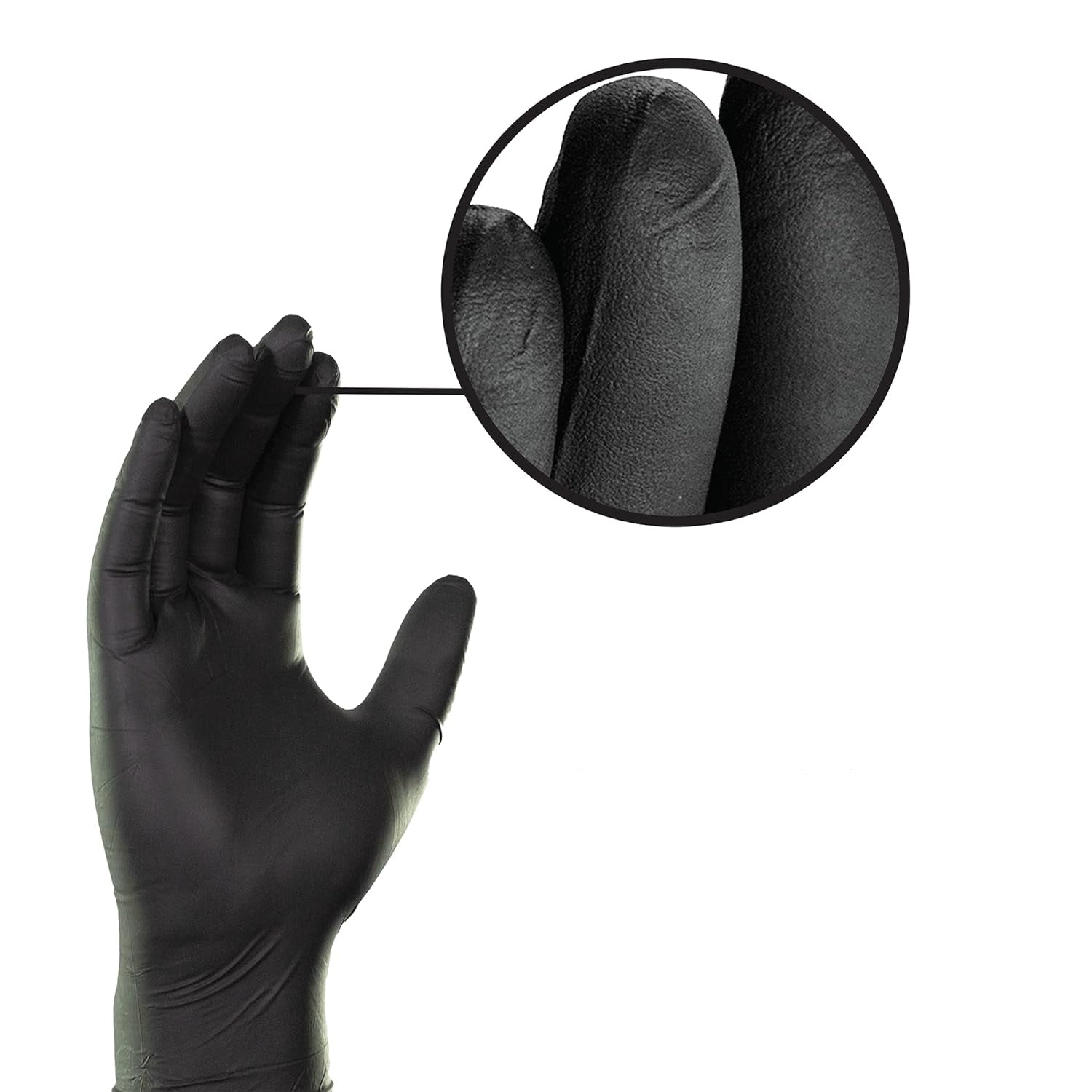 Industrial Nitrile Disposable Gloves, Powder-Free, 5 mil, X-Large, Black, 100 Gloves/Box, 10 Boxes/Carton
