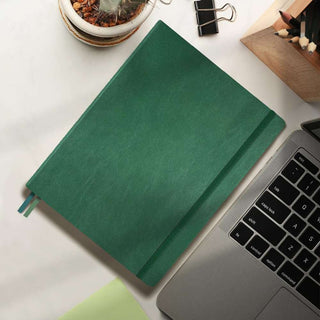Emerald Green A5 Hardcover Vegan Leather Squared Notebook with 120 gsm Graph Cream Paper and Gift Box, 80 Sheets - 2