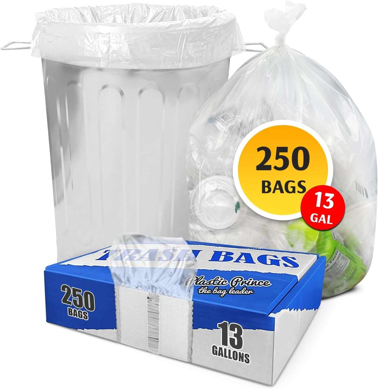 15" x 9" x 31" 13 Gal Heavy Duty Kitchen Bags