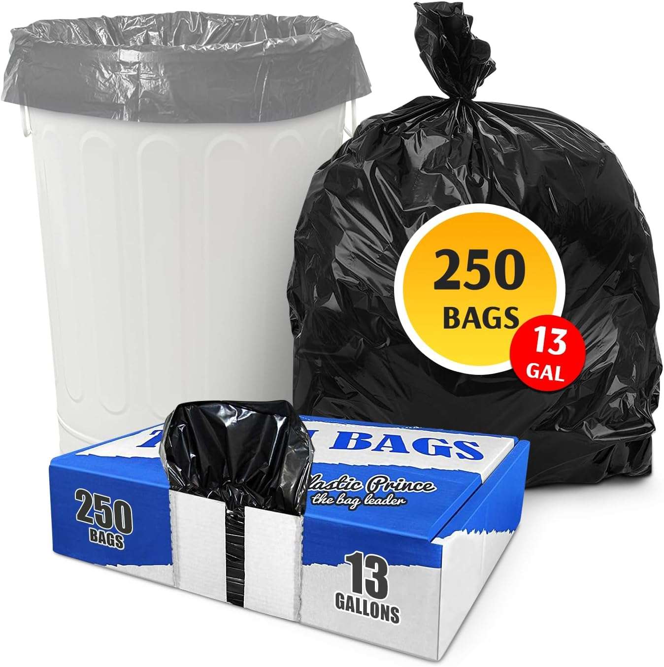 15" x 9" x 31" 13 Gal Heavy Duty Kitchen Bags