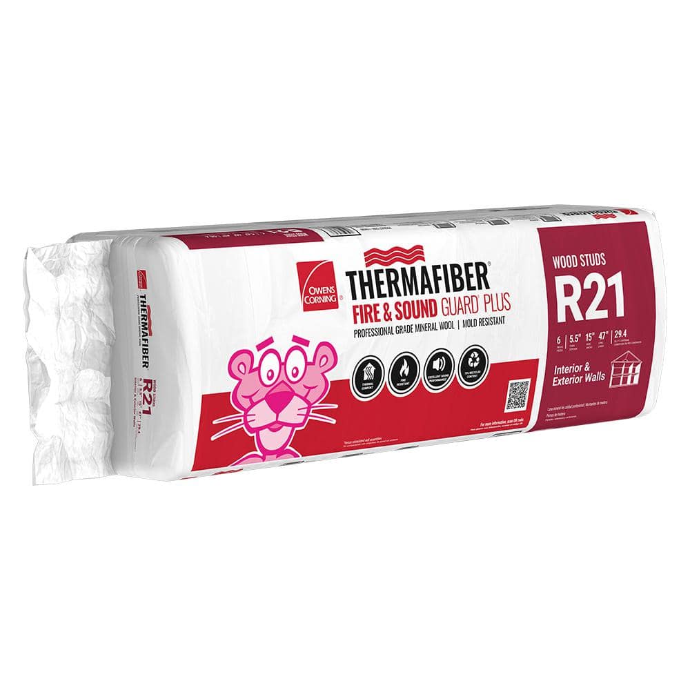 15 in. x 47 in. R21 Thermafiber Fire and Sound Guard Plus Mineral Wool Insulation Batt