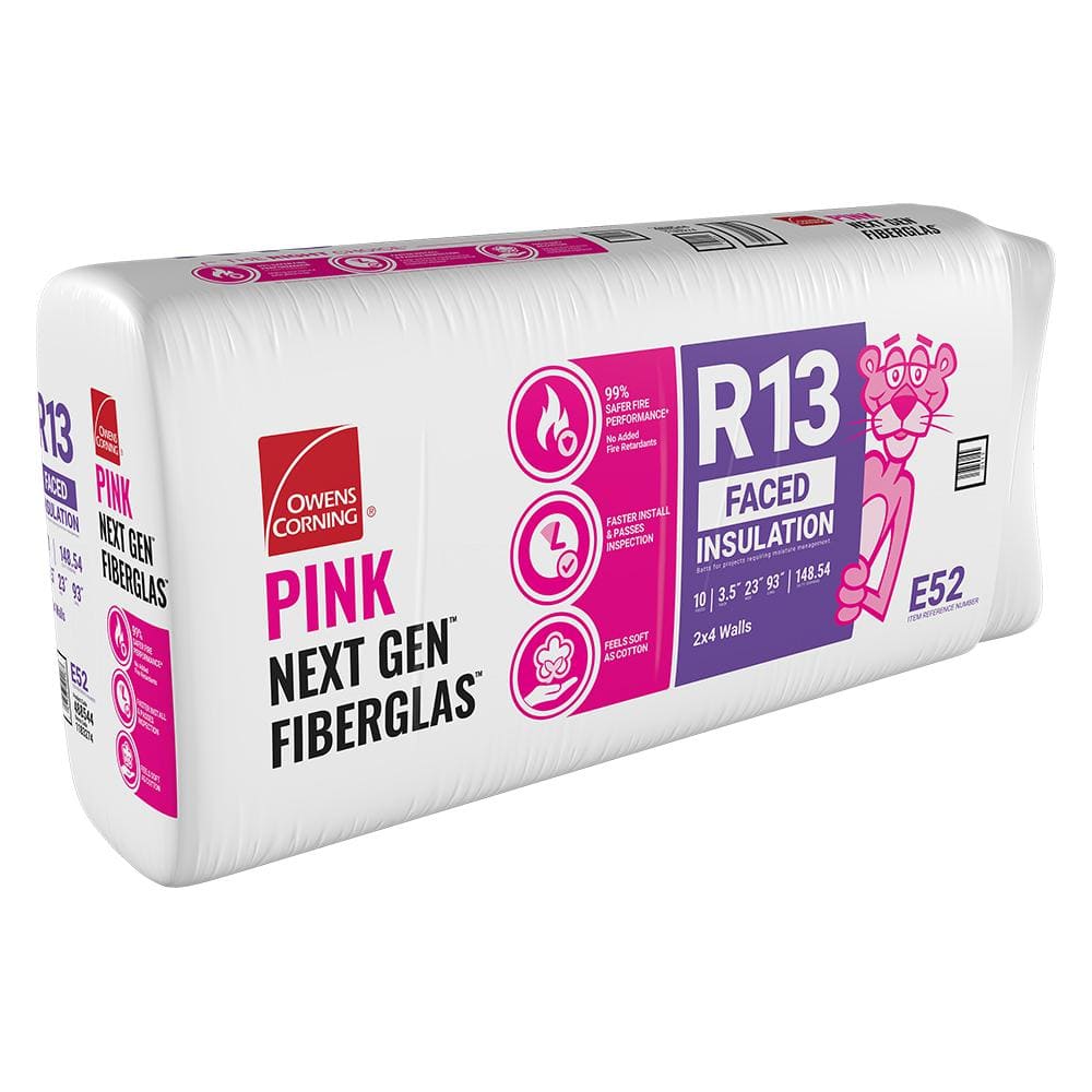 R-13 Faced Fiberglass Insulation Batt 23 in. x 93 in. (1 Bag)