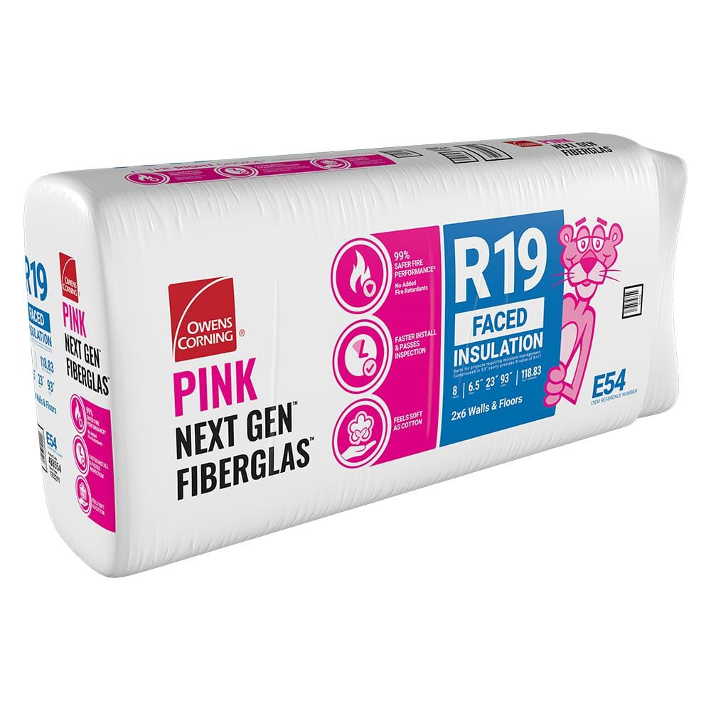 R-19 Faced Fiberglass Insulation Batt 23 in. x 93 in. (1 Bag)