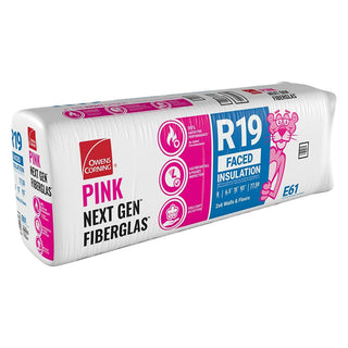 R-19 Faced Fiberglass Insulation Batt 15.25 in. x 93 in. (1 Bag)