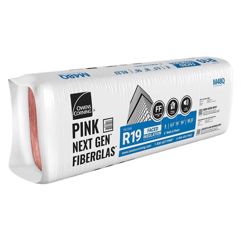 R-19 Kraft Faced Fiberglass Insulation Batt 16 in. x 96 in. (10-Bags)