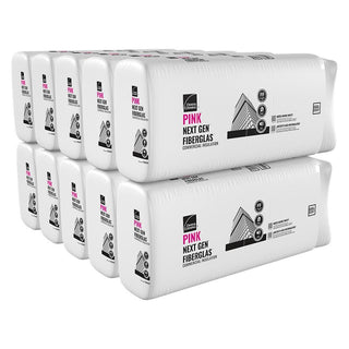 R-19 Kraft Faced Fiberglass Insulation Batt 24 in. x 96 in. (10-Bags)