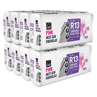 R-13 Unfaced Fiberglass Insulation Batt 24 in. x 96 in. (8-Bags)