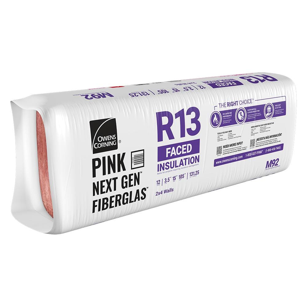 R-13 Kraft Faced Fiberglass Insulation Batt 15 in. x 105 ft.