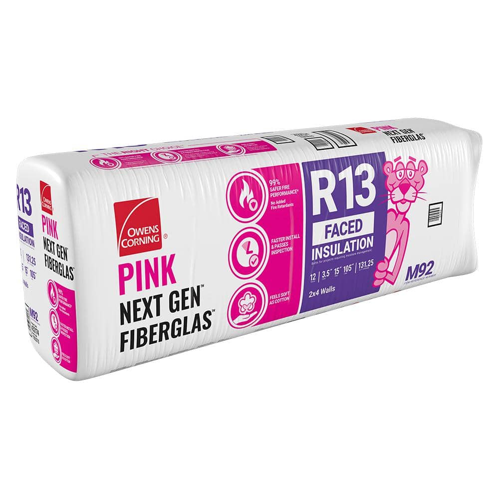 R-13 Kraft Faced Fiberglass Insulation Batt 15 in. x 105 ft.