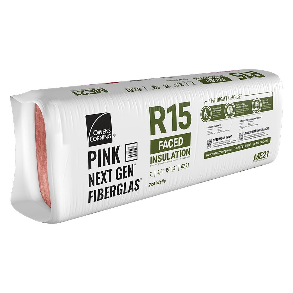 R-15 Kraft Faced Fiberglass Insulation Batt 15 in. x 93 in. (10-Bags)