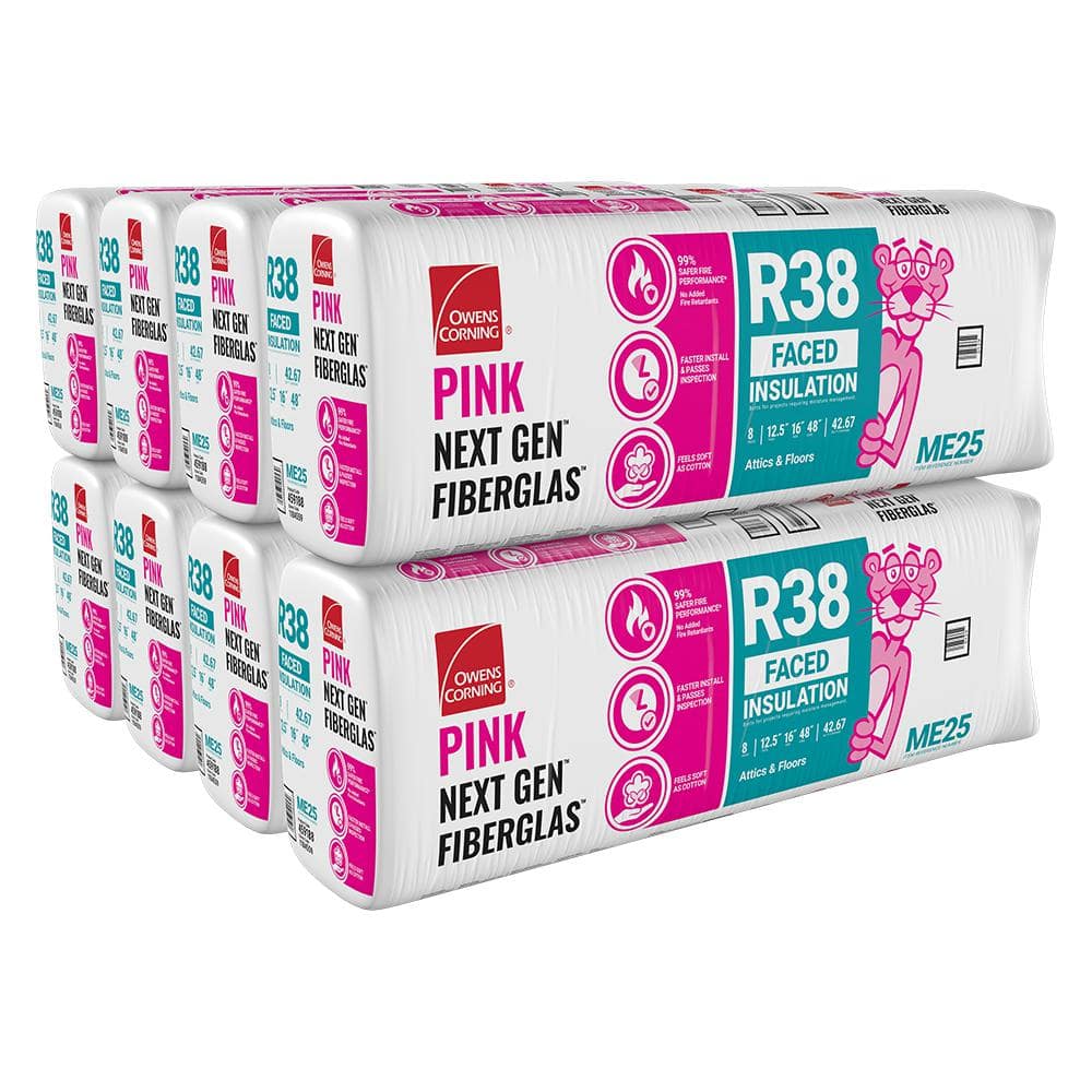 R-38 Kraft Faced Fiberglass Insulation Batt 16 in. x 48 in. (8-Bags)