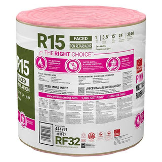 R- 15 Faced Fiberglass Insulation Roll 15 in. x 24 ft. (1 Roll)