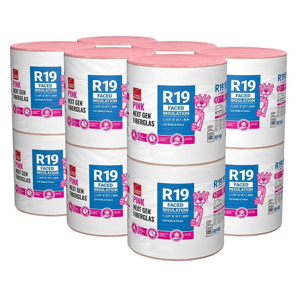 R-19 Kraft Faced Fiberglass Insulation 15 in. x 39.2 ft. (12-Rolls)
