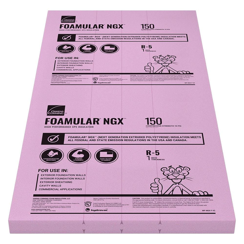 FOAMULAR NGX F-150 1 in. x 4 ft. x 8 ft. SSE R-5 XPS Rigid Foam Board Insulation