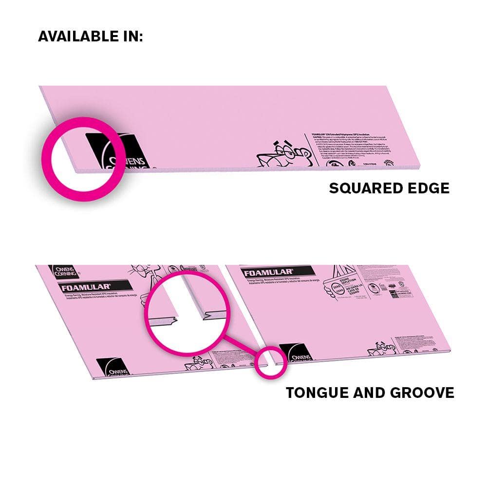 FOAMULAR 1/2 in. x 4 ft. x 8 ft. R-3 Square Edge Rigid Foam Board Insulation Sheathing