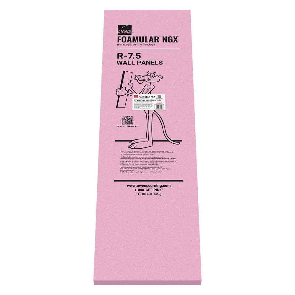 Foamular NGX 1.5 in. x 14.25 in. x 4 ft. R-7.5 XPS Project Wall Panels Rigid Foam Board Insulation