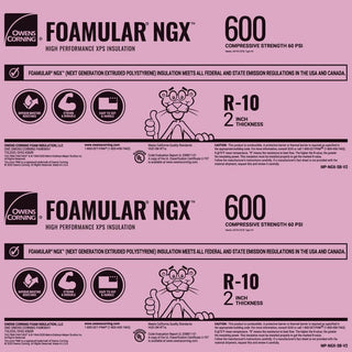 FOAMULAR NGX F-600 2 in. x 4 ft. x 8 ft. Square Edge R-10 XPS Rigid Foam Board Insulation