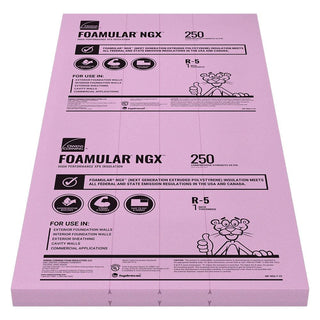 FOAMULAR NGX F-250 1 in. x 48 in. x 8 ft. Scored Square Edge R-5 XPS Rigid Foam Board Insulation
