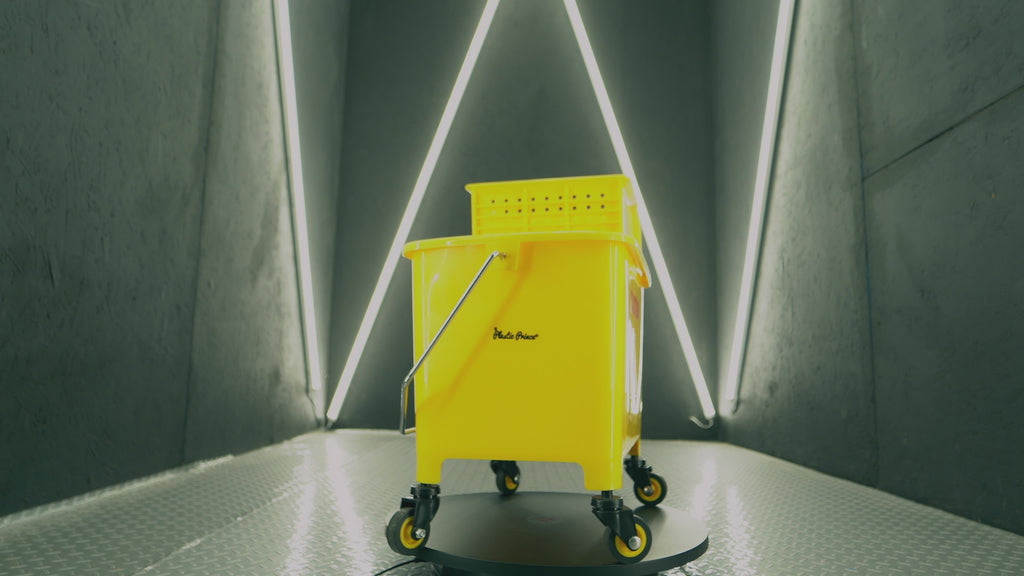 20-QT Upward Press Mop Bucket and Wringer, Yellow