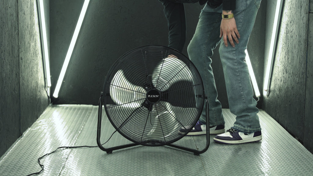 20 in. Black High Velocity Floor Fan, 3-Speed