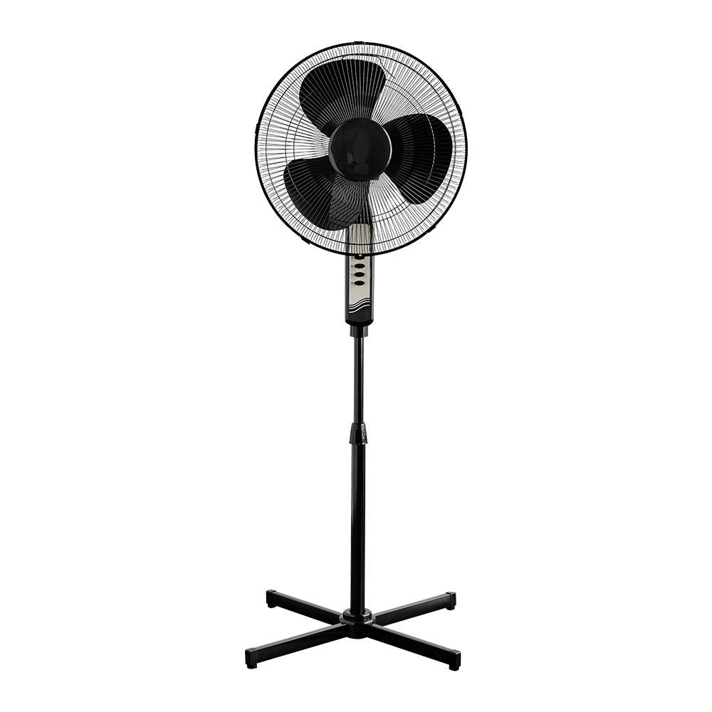 16" 45 W Black 3-Speed Oscillating Pedestal Fan - 1
