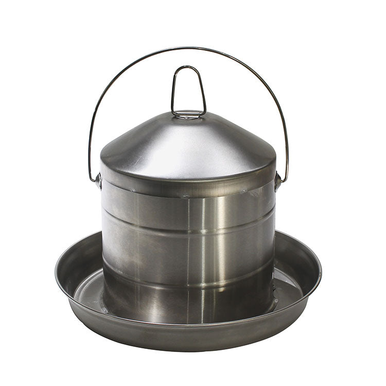 2 Gallon Stainless Steel Automatic Poultry Drinker