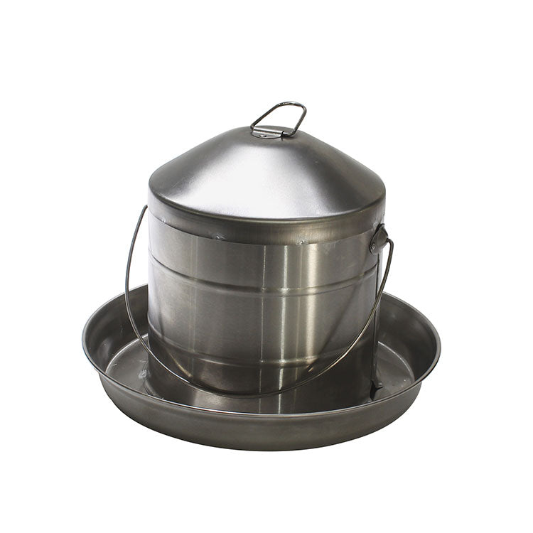 2 Gallon Stainless Steel Automatic Poultry Drinker