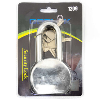 2-5/8" (65mm) Long Hardened Shackle Round Steel Padlock with 3 Keys - 1