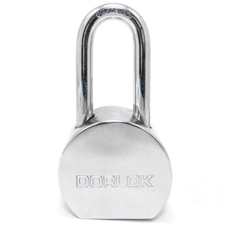 2-5/8" (65mm) Long Hardened Shackle Round Steel Padlock with 3 Keys - 3