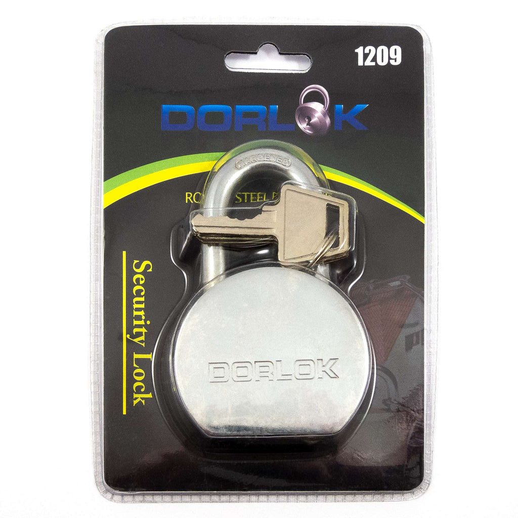 2-5/8" (65mm) Standard Hardened Shackle Round Steel Padlock with 3 Keys - 1