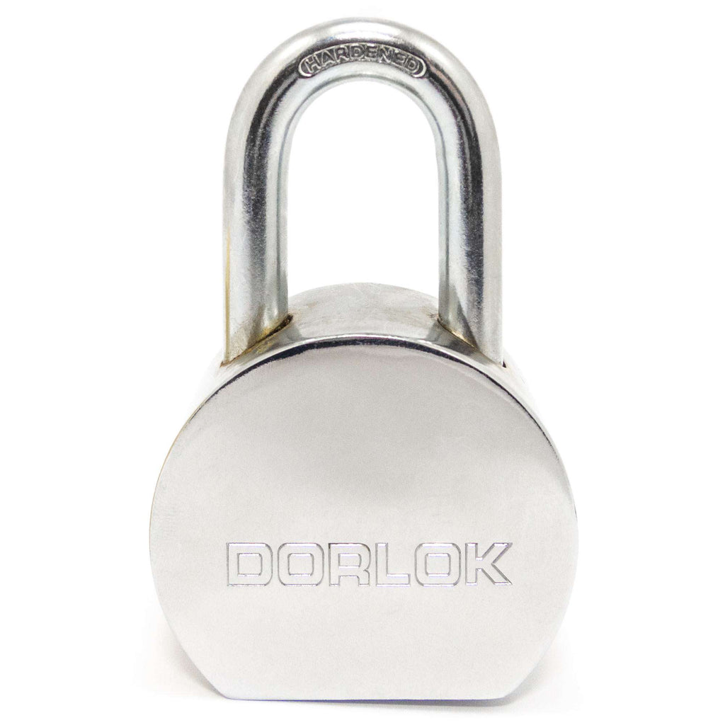 2-5/8" (65mm) Standard Hardened Shackle Round Steel Padlock with 3 Keys - 3