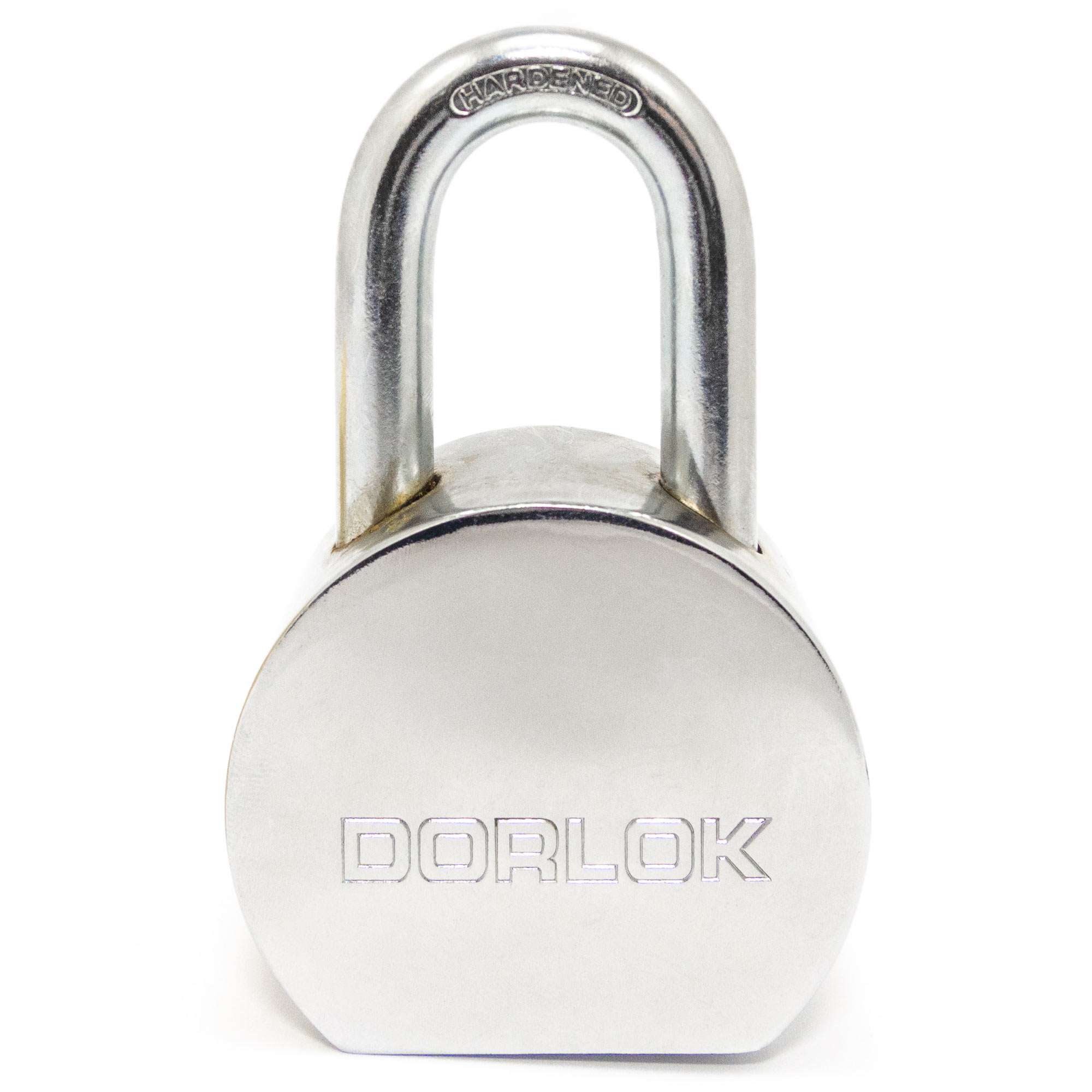 2-5/8" (65mm) Standard Hardened Shackle Round Steel Padlock with 3 Keys - 3